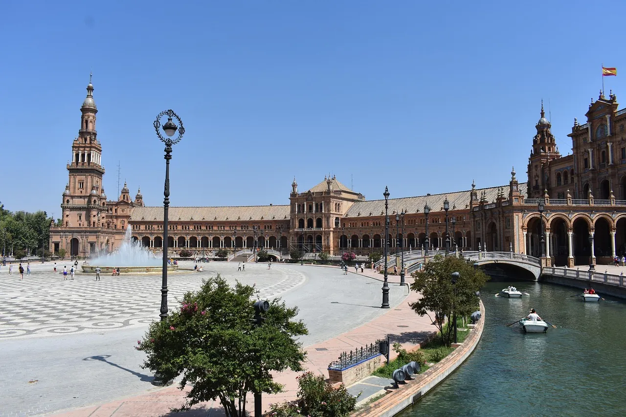 Plaza de España in Seville at golden hour, one of the best cities to visit in Spain
